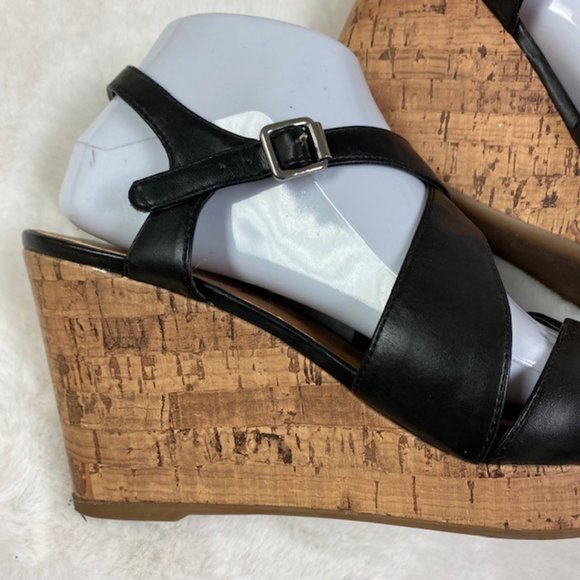Franco Sarto MONTY Cork Wedge Sandals, size 9.5M LIKE NEW - Picture 5 of 11